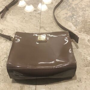Dooney & Bourke Glossy Brown Crossbody Bag